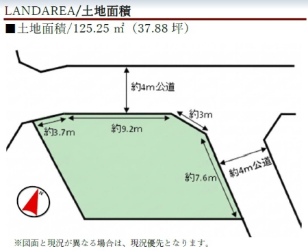 �_�ސ쌧���͌��s���䉀1���ڂ̓y�n�̊Ԏ��}
